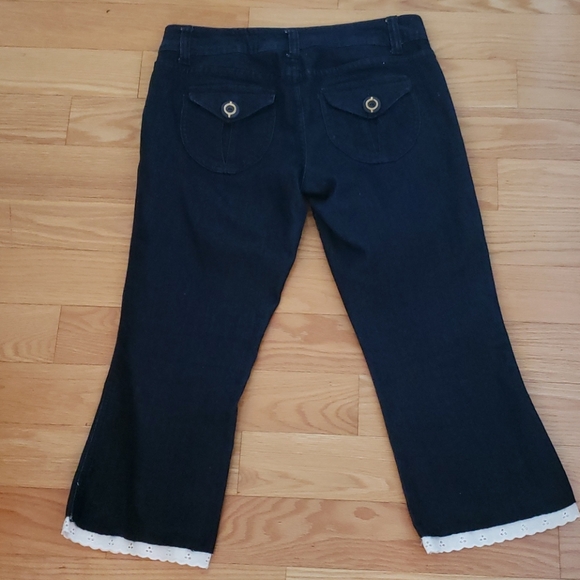 Nautical navy capris with trim size 11 - Picture 4 of 7